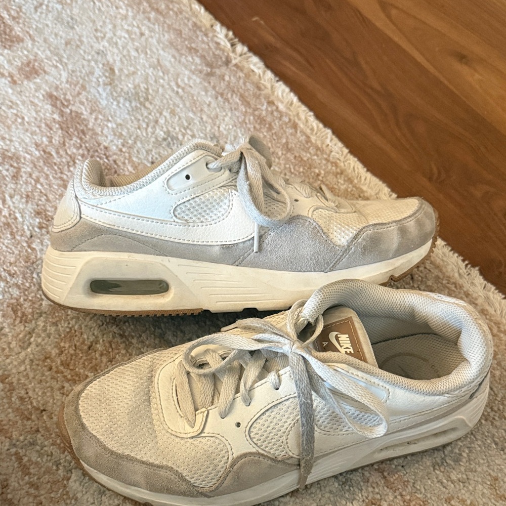 Nike Light Gray and White Running Shoes